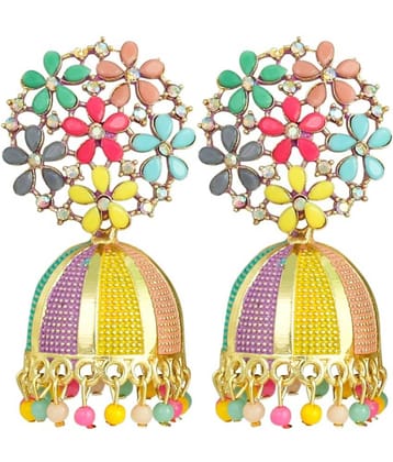FASHION FRILL - Multi Color Jhumki Earrings ( Pack of 1 )