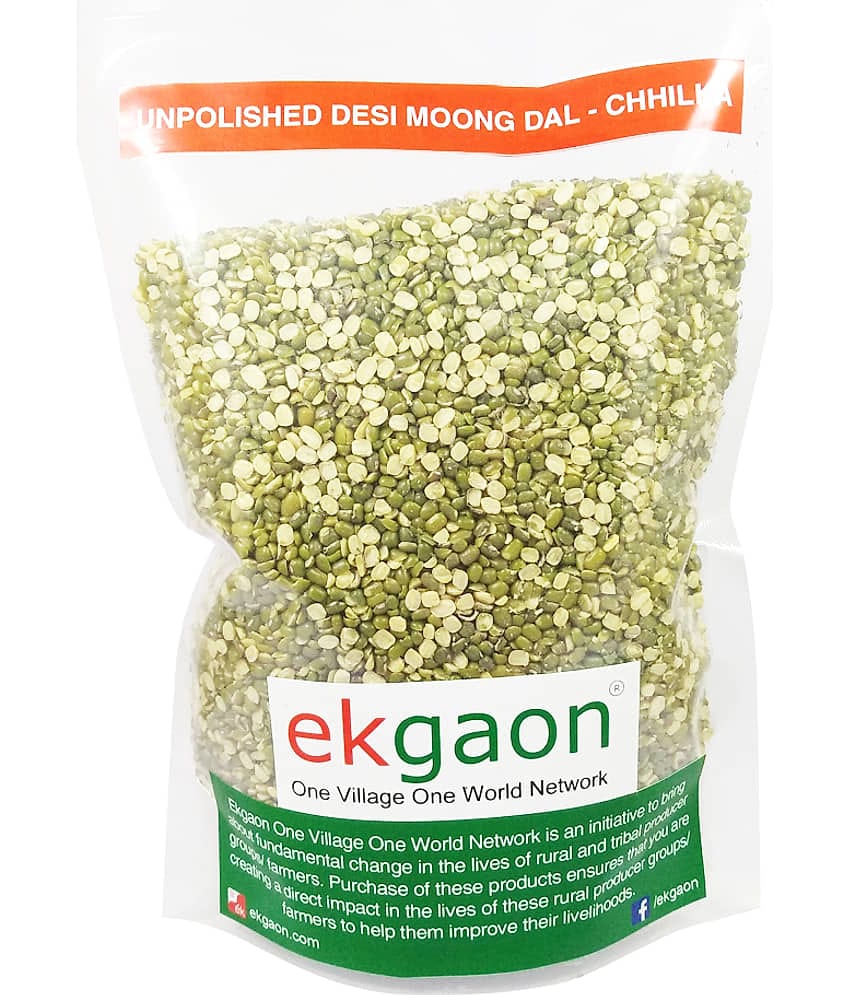 Ekgaon Unpolished Desi Moong Dal - Chhilka 450 gm