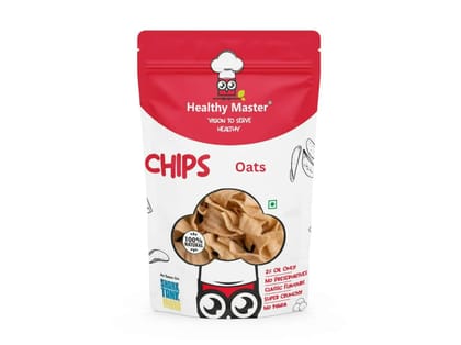 Healthy Master Baked Oats Chips | Cream and Onion Flavour  - 100 Gram
