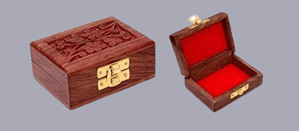 Brown Handicraft Wooden Mini Small Size Organizer Storage Box  For Ear Rings And Nose Pins