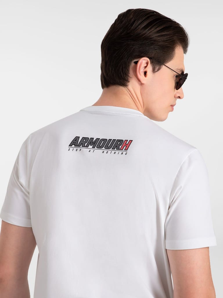 AH White Round Neck (Cotton)