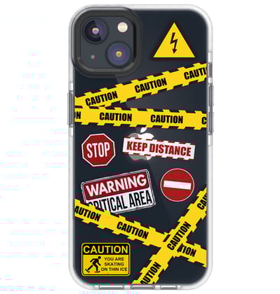 Caution-iPhone 15 Pro Max / White