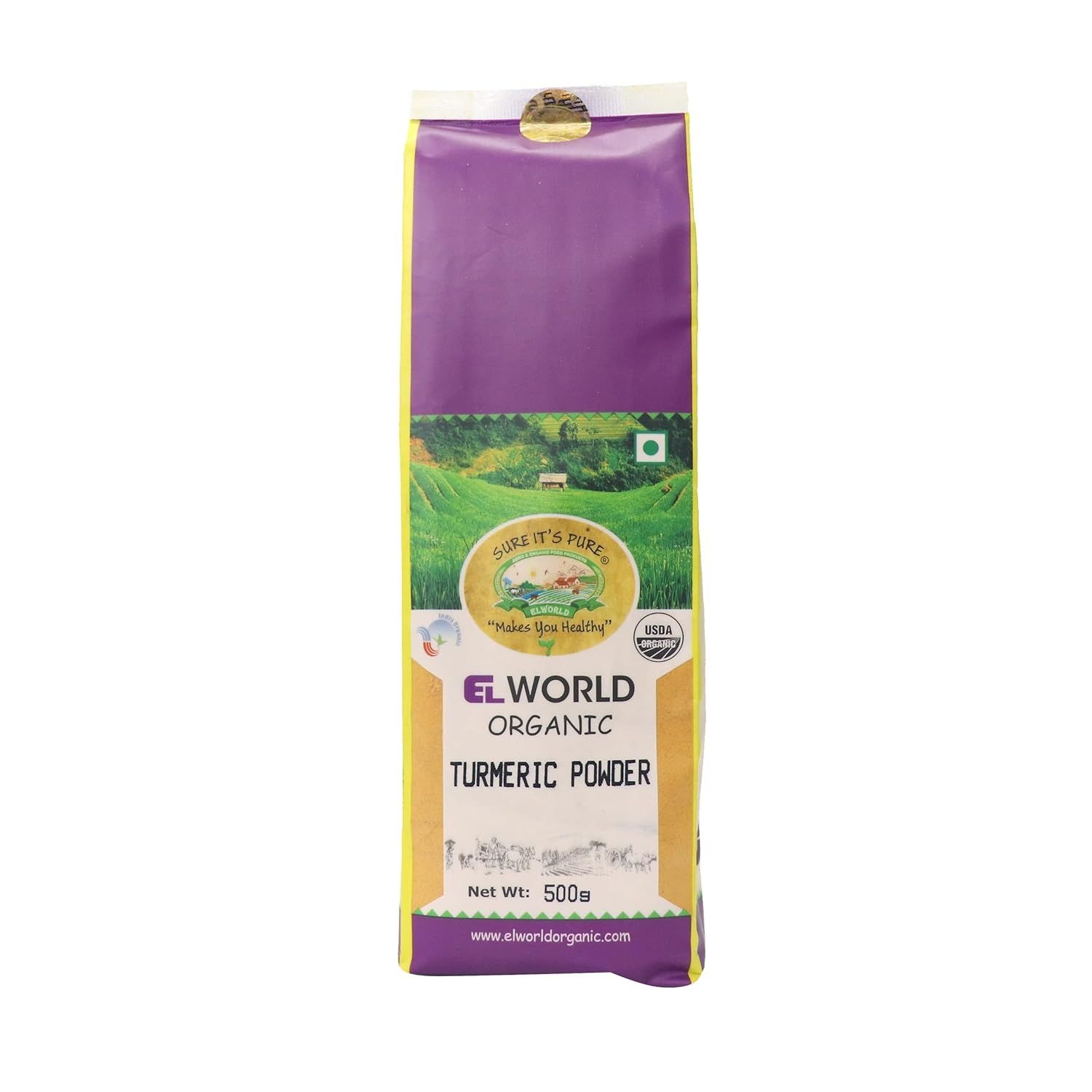 Elworld Agro & Organic Food Products Turmeric Powder 500g
