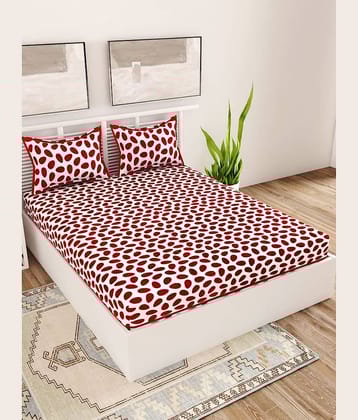 Uniqchoice Cotton Double Bedsheet ( Maroon )