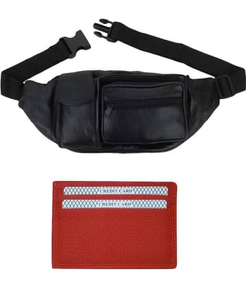 Style 98 Gnuine Leather Black Waist Pouch