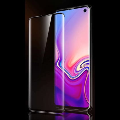 10D Titanium Curved Edges 9H Hardness Shockproof Premium Tempered Glass (Works with Ultrasonic Fingerprint Sensor)-Samsung Galaxy S10 Plus