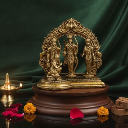 Brass Ram Darbar Idol Statue, Height : 2.7 Inch (BSMAS1728 C)