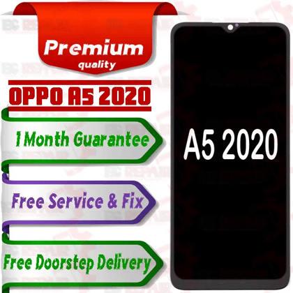 Oppo A5 2020 Combo LCD with Touch Screen for A5 2020  Black (display glass combo folder)