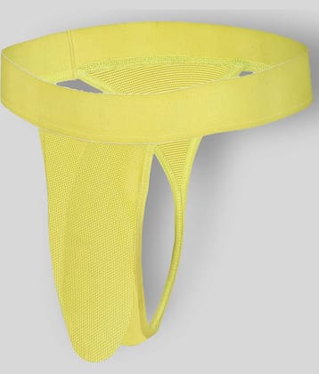 Bruchi Club Pack of 1 Nylon Thongs For Men's ( Yellow )