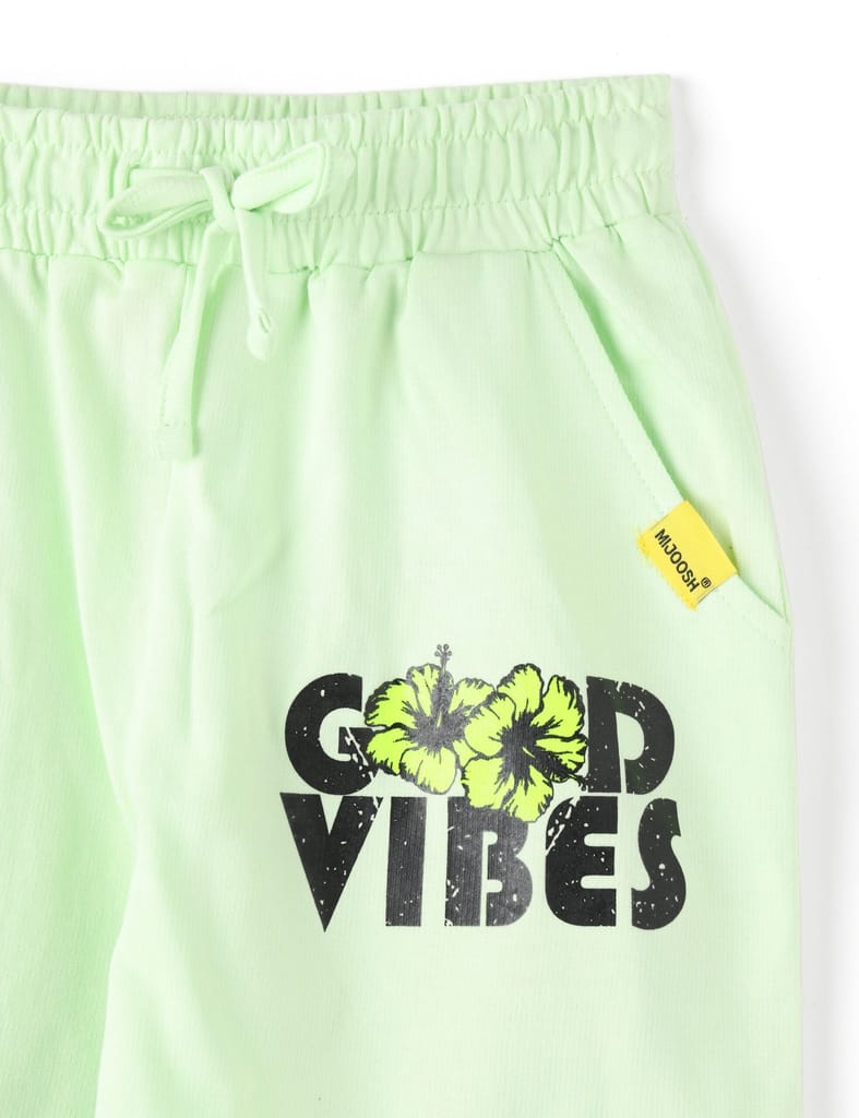 Elegant Kids Girls Capri Pants Cotton French Terry Patina Green Good Vibes 2025 at ShopCircuit |