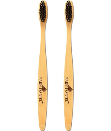Park Daniel  Charcoal Toothbrush Toothbrush Pack of 2