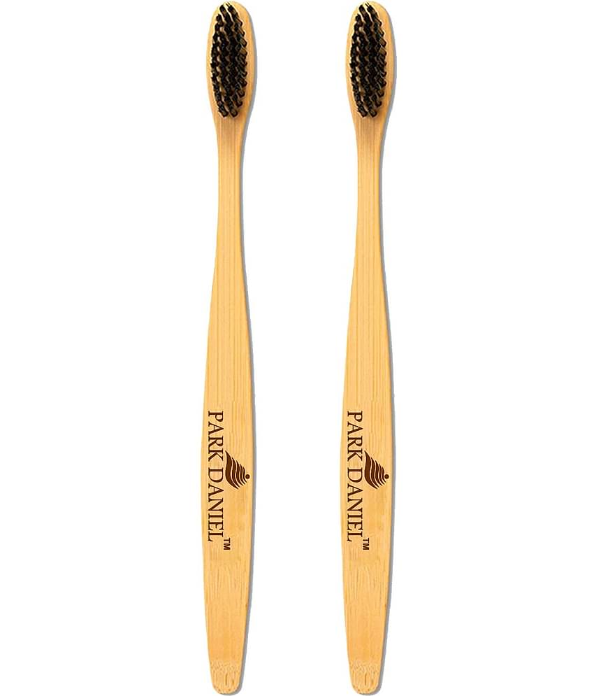 Park Daniel  Charcoal Toothbrush Toothbrush Pack of 2