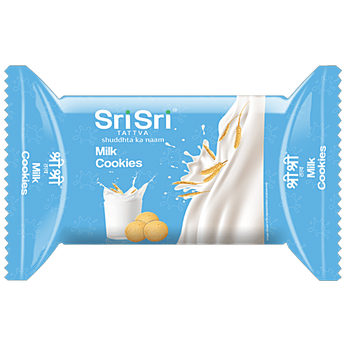 Sri Sri Tattva Milk Cookies - Teatime Snack, Baked, 50 g