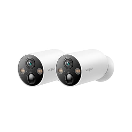TP-Link Tapo C425 4MP 2K QHD 1440p Wire-Free Indoor/Outdoor Battery Powered Smart Security Camera -White (Pack of 2)