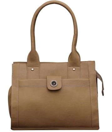 Fostelo Beige Faux Leather Shoulder Bag