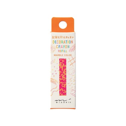 Midori Decoration Crayon Refill - Pink x Orange