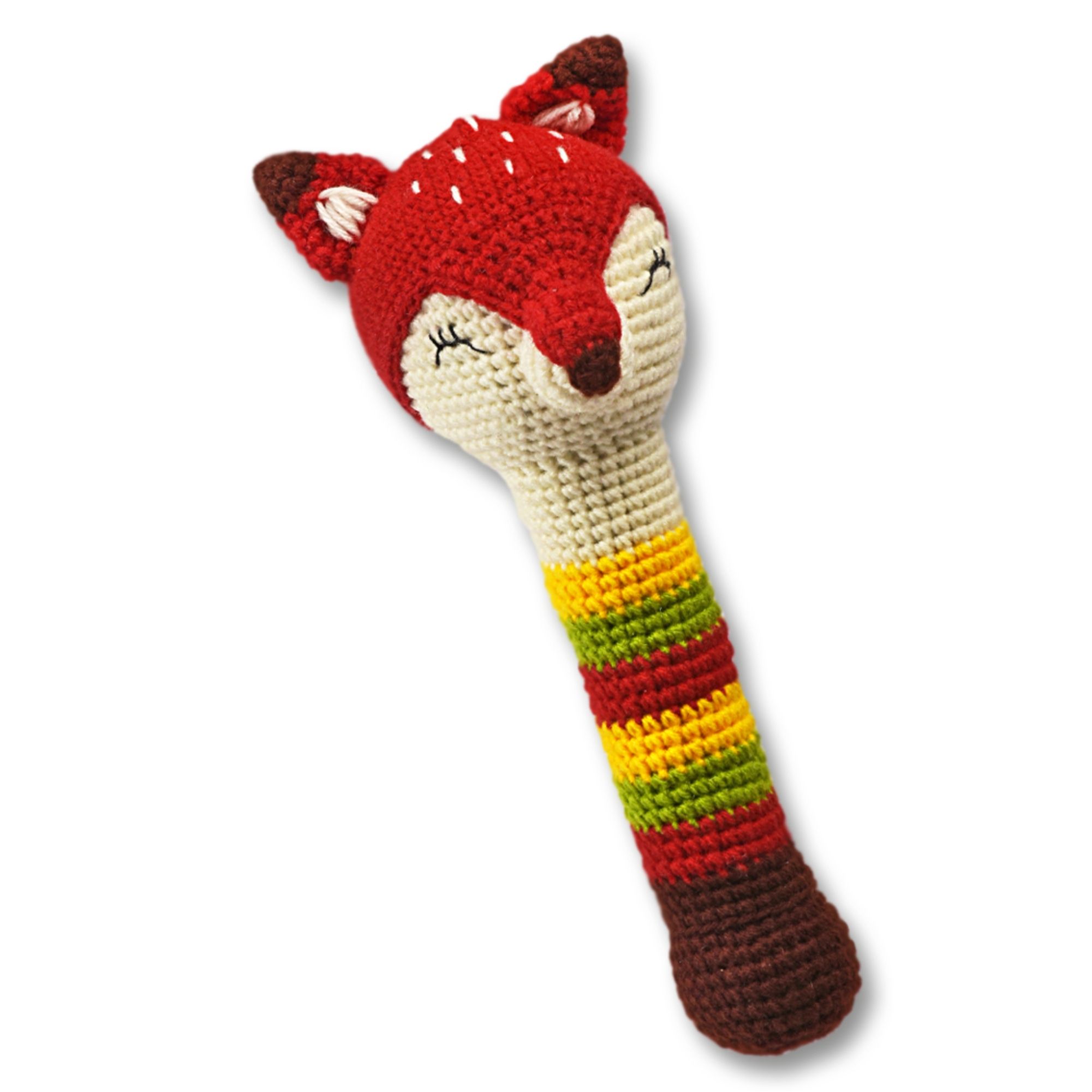 Toy Antiqua Fox Rattle Premium Handcrafted Toy