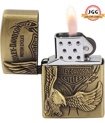 JGG JAIN GIFT GALLERY Gold Stainless Steel Cigarette Lighter ( Pack of 1 )