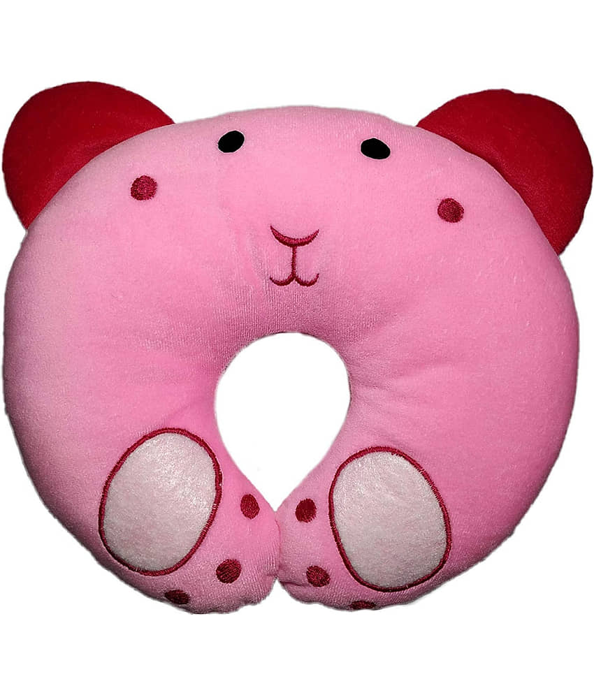 LN OUTLETS Pink Cotton U shape Baby Pillow
