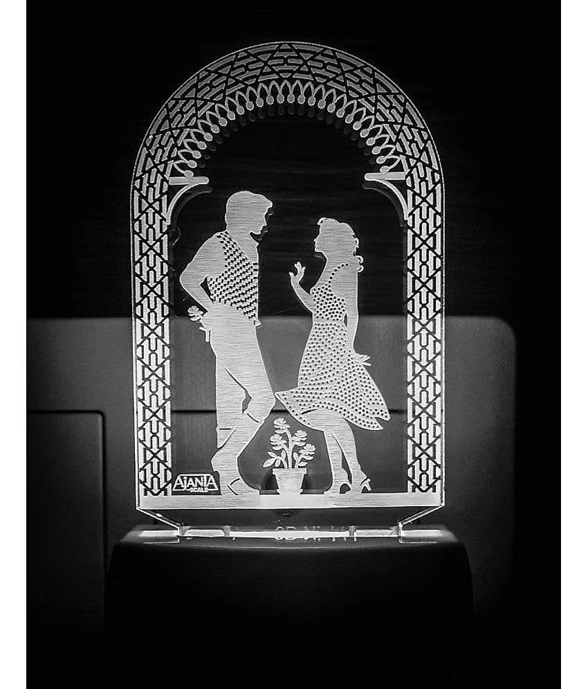 SUPERAJANTA ROMANTIC COUPLE 2087 Night Lamp Multi - Pack of 1