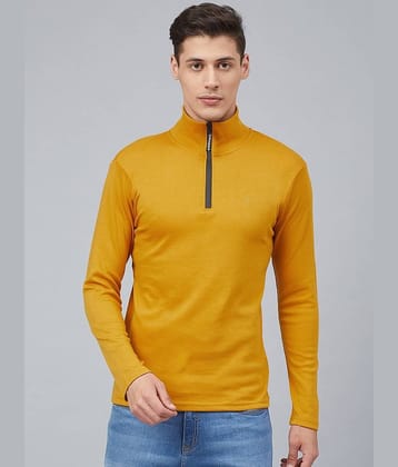 Chkokko Pack of 1 Cotton Blend Regular Fit Men's T-Shirt ( Yellow )