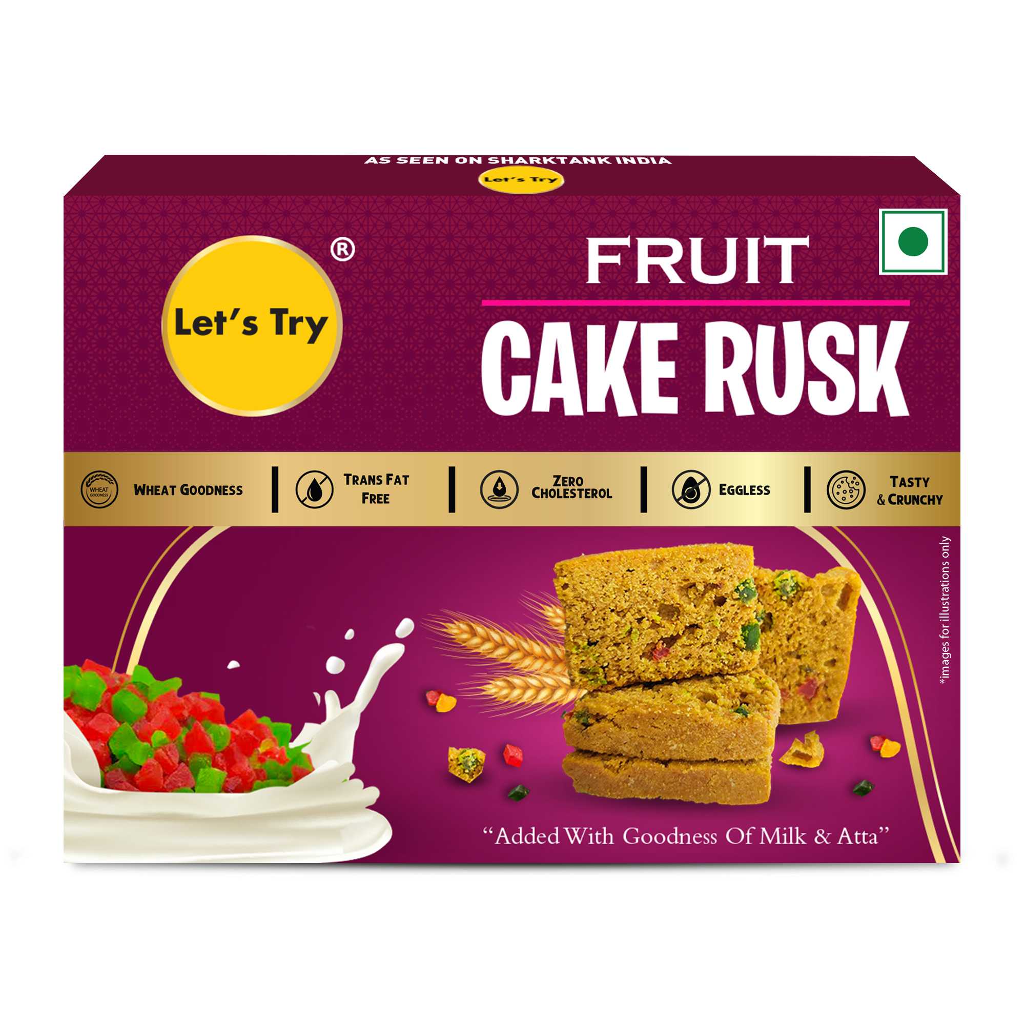 Let's Try Fruit Cake Rusk - 100g 