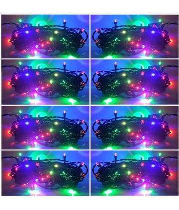 EmmEmm Set of 8 Pcs 3.5Mtr MultiColor Led String Lights Multi