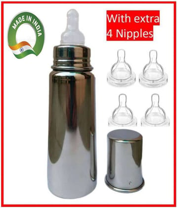 LEROYAL - Silver 240 ml Feeding Bottle (Pack of 1)