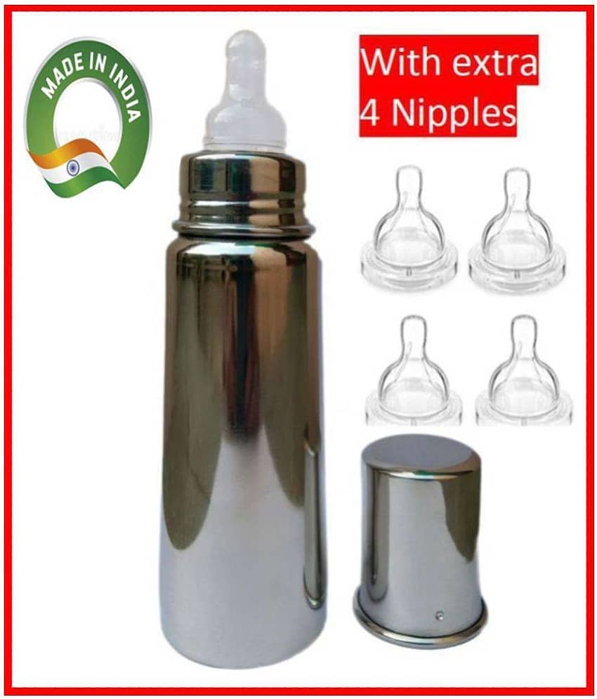 LEROYAL - Silver 240 ml Feeding Bottle (Pack of 1)