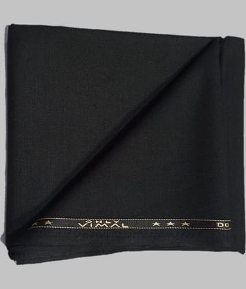 ONLY VIMAL - Black Polyester Blend Men's Unstitched Pant Piece ( Pack of 1 )