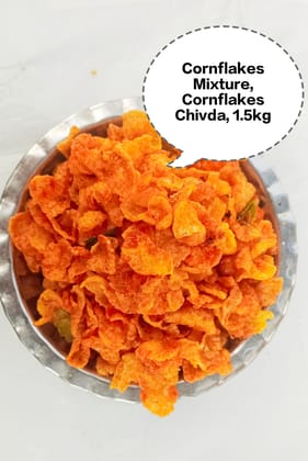 Cornflakes Mixture, Cornflakes Chivda, Masala Corn Mix, Makai Flakes Namkeen, Crispy Cornflakes Snack 1.5kg
