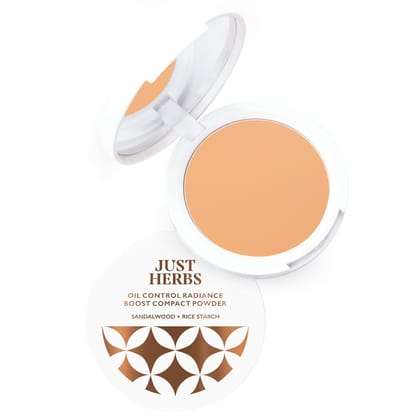 Just Herbs Oil Control Radiance Booster Age Defying Semi-Matte All Skin Full Coverage Compact Powder For Face Makeup 9G (Coffee) Just Herbs Oil Control Radiance Booster Age Defying Semi-Matte All Skin Full Coverage Compact Powder For Face Makeup 9G (Coff