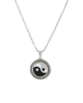 AABHA Silver Necklace Set for Womens and Girls (Silver)