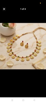 Laxmi coins necklace