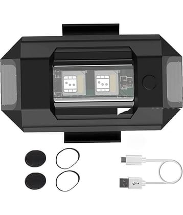Signal Warning Blinking Strobe Multicolor Led Light with USB Rechargeable Multipurpose IP67 Waterproof for Motorbike, Helmet, Pack of 1