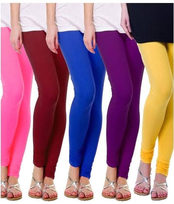 Famaya Pack of 5 Girls 100% Cotton Leggings ( Green )