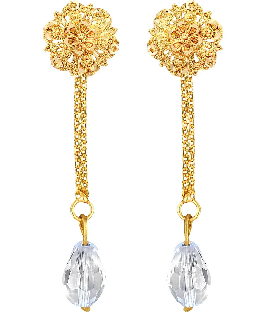 VIVASTRI Golden Drop Earrings ( Pack of 1 )