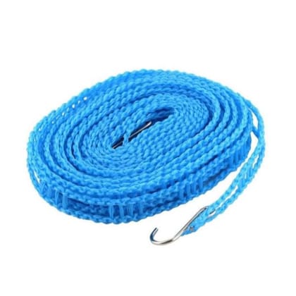 Banlieue Nylon Cloth Hanging Rope with Hooks, Windproof Multicolor Rope for Drying Clothes Suitable for Indoor and Outdoor