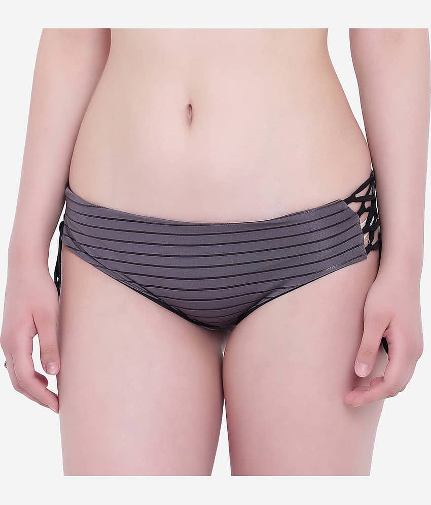 La Intimo Pack of 1 Polyester Bikini For Women ( Dark Grey )