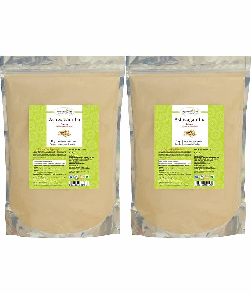 Ayurvedic Life Ashwagandha Powder 1 kg Pack of 2