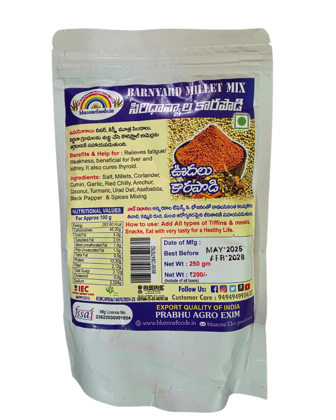 Prabhu Agro Barnyard Millet Mix for Sugar & BP Support