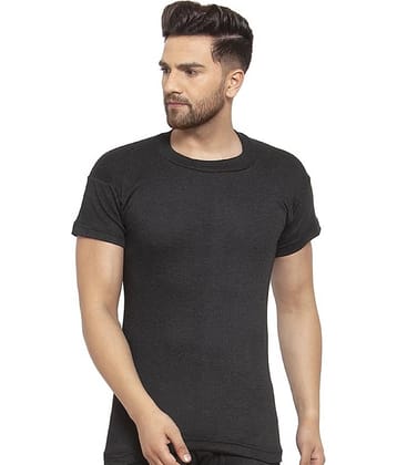 Uzarus Pack of 1 Cotton Blend Thermal Tops For Men's ( Light Grey )