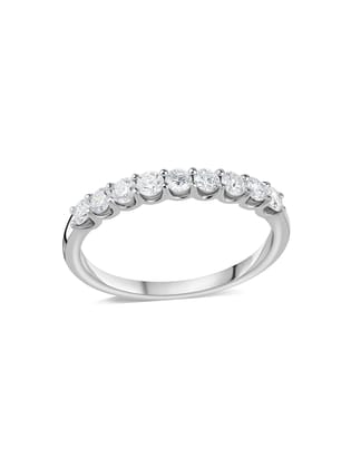 Sparkle Half Eternity Lab Grown Diamond Ring-10 / 9K / White Gold