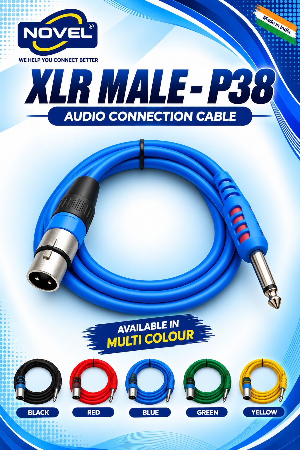 NOVEL P38 - XLR MALE CABLE 20 YARD