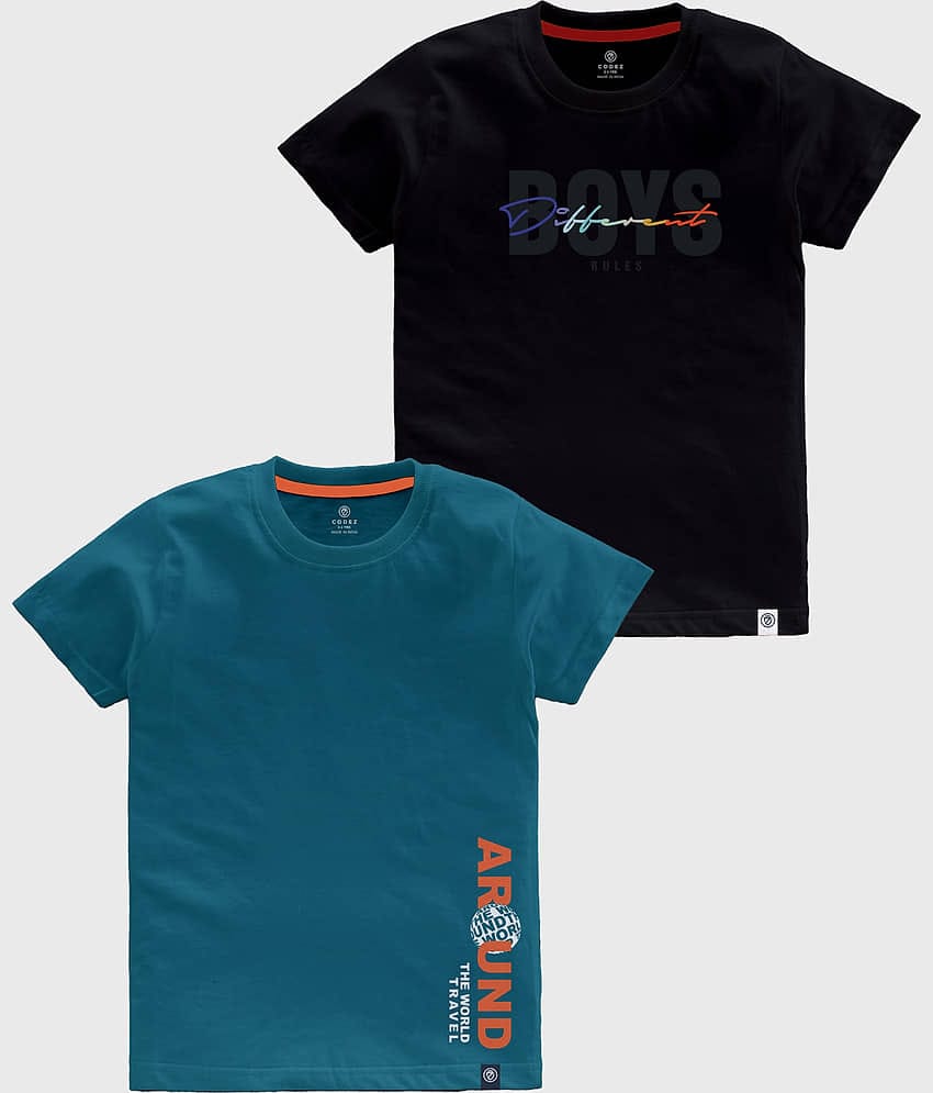 CODEZ Pack of 3 Boys Cotton T-Shirt ( Multicolor )