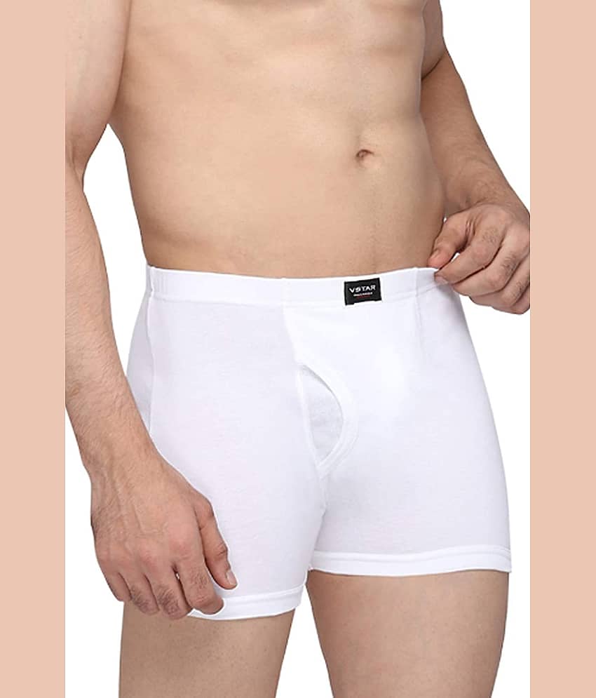 VEE SAA Pack of 1 Cotton Trunks For Men's ( White )