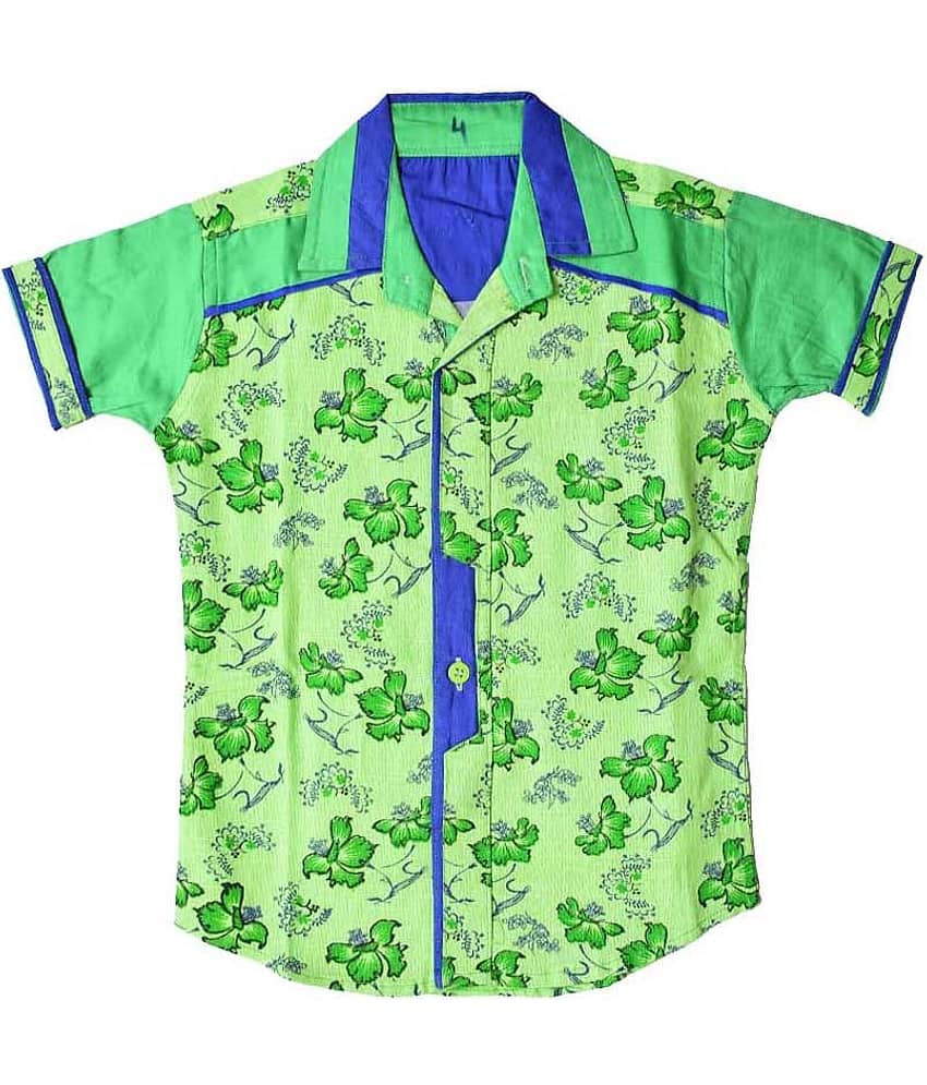 British Terminal Pack of 1 Boys 100% Cotton Half Sleeves Shirt ( Multi Color )