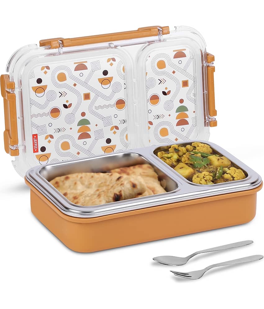 Jaypee Steelox 2 Compartment Stainless Steel Insulated Lunch Box 1 - Container ( Pack of 1 )