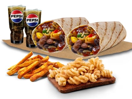 2 Habanero Burrito Veg+1 Small Fries+1 Cinnamon Twists+2 Pepsi Zero