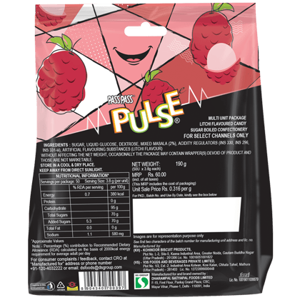 Pulse Pyramid Pouch || Litchi Candy || 50 Pieces || 202.5 Grams Pulse Pyramid Pouch || Litchi Candy || 50 Pieces || 202.5 Grams